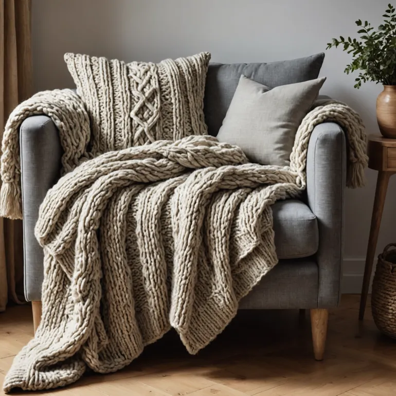 Текстиль как искусство уюта: почему плед вязаный 130x170 и плед крупная вязка — ваш идеальный выбор