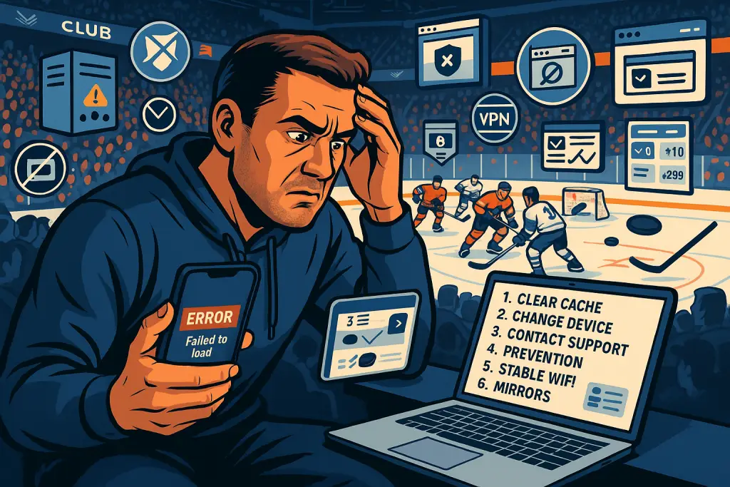 Что делать, если не работает - хоккей ставки