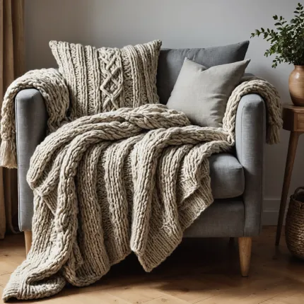 Текстиль как искусство уюта: почему плед вязаный 130x170 и плед крупная вязка — ваш идеальный выбор